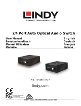 Lindy 4 Port Automatic Optical Audio Switch Manuel utilisateur