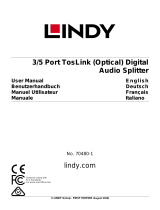 Lindy 3 Port TosLink (Optical) Digital Audio Splitter Manuel utilisateur