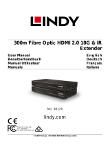 Lindy 300m Fibre Optic HDMI 4K60 & IR Extender Manuel utilisateur