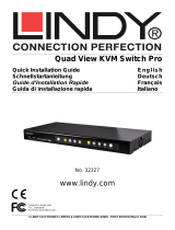 Lindy 4 Port DVI-I Single Link, USB 2.0 & Audio Quad View KVM Switch Pro Manuel utilisateur
