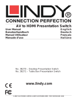 Lindy 4 Port Multi AV to HDMI Conference Table Switch Manuel utilisateur