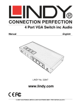 Lindy 4 Port VGA + Audio Switch Manuel utilisateur
