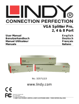 Lindy 4 Port VGA Splitter Pro, 450MHz Manuel utilisateur