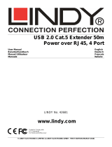 Lindy 50m 4 Port USB 2.0 Cat.5 Extender Manuel utilisateur