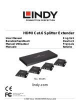 Lindy 50m Cat.6 4 Port HDMI & IR Splitter Extender Manuel utilisateur