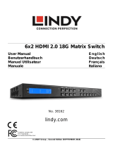 Lindy 6x2 HDMI 2.0 18G Matrix Switch Manuel utilisateur