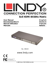 Lindy 8x8 HDMI 1.4 10.2G Matrix Switch Manuel utilisateur