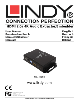 Lindy HDMI 2.0 18G Audio Extractor & Embedder Manuel utilisateur
