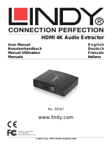 Lindy HDMI 4K Audio Extractor De-Embedder Manuel utilisateur