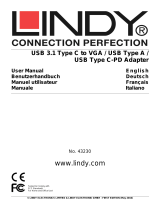 Lindy USB 3.1 Type C to VGA Converter Manuel utilisateur