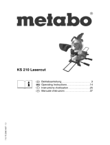 Metabo KS 210 Lasercut Operating Instructions Manual
