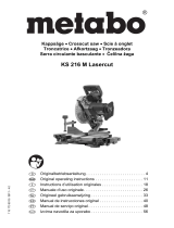Metabo KS 216 Lasercut Mode d'emploi