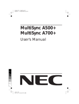 NEC A500 Plus Manuel utilisateur