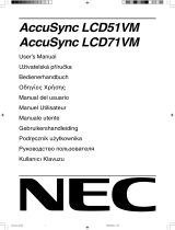 NEC LCD51VM Manuel utilisateur
