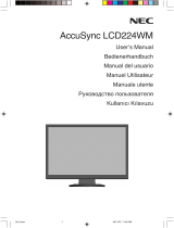 NEC AccuSync® LCD224WM Le manuel du propriétaire