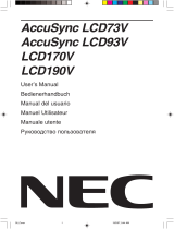 NEC AccuSync® LCD73V Le manuel du propriétaire