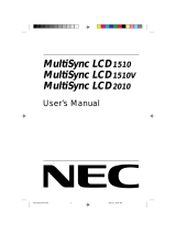 NEC MultiSync® LCD 2010 Manuel utilisateur