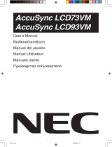 NEC ACCUSYNC LCD73V Manuel utilisateur