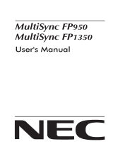 NEC MultiSync® FP1350 Manuel utilisateur