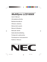 NEC LCD1850X Manuel utilisateur