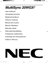NEC MultiSync® 20WGX² Le manuel du propriétaire