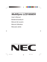 NEC MultiSync® LCD1850DX Le manuel du propriétaire