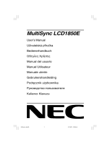 NEC MultiSync LCD1550X Le manuel du propriétaire