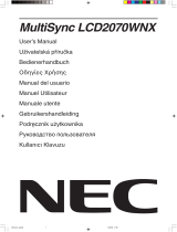 NEC MultiSync® LCD2070WNX Le manuel du propriétaire