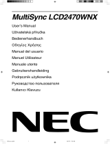 NEC MultiSync® LCD2470WNX Le manuel du propriétaire