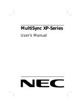NEC MultiSync® XP17 Le manuel du propriétaire