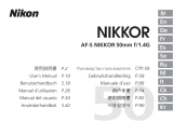 Nikon AF-S NIKKOR 50mm f/1.4G Manuel utilisateur