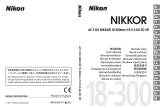 Nikon AF-S DX NIKKOR 18-300mm f/3.5-5.6G ED VR Manuel utilisateur