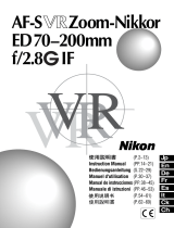 Nikon AF-S VR 70-200mm f/2.8G IF-ED Manuel utilisateur