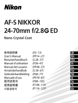 Nikon AF-S NIKKOR 24-70mm f/2.8G ED Manuel utilisateur