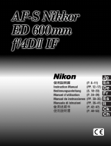 Nikon AF-S 600mm f/4D IF-ED II Manuel utilisateur