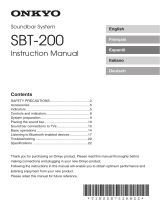 Technics SBT-200 Le manuel du propriétaire
