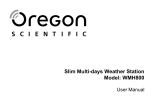 Oregon Scientific WMH800 Le manuel du propriétaire