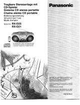 Panasonic RXD21EG Le manuel du propriétaire