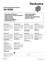Panasonic SBW500 Le manuel du propriétaire