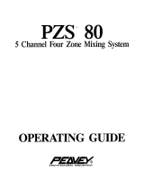 Peavey PZS 80 5 Channel Four Zone Mixing Le manuel du propriétaire