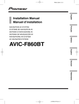 Pioneer AVIC-F860BT Guide d'installation