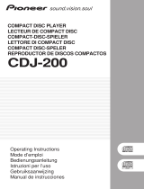 Pioneer cdj 200s single cd player Manuel utilisateur