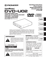 Pioneer DVD-U02 Manuel utilisateur