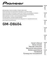 Pioneer GM-D8604 Manuel utilisateur