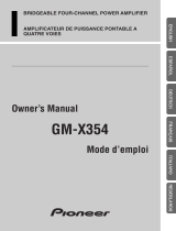 Pioneer GM-X354 Manuel utilisateur