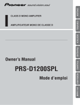 Pioneer PRS-D1200SPL Manuel utilisateur