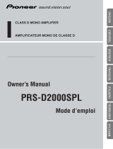 Pioneer PRS-D2000SPL Manuel utilisateur
