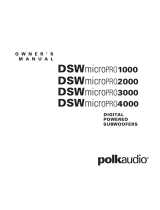 Polk Audio DSW MICROPRO 4000 Manuel utilisateur