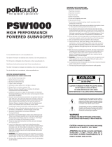 Polk Audio PSW1000 Manuel utilisateur