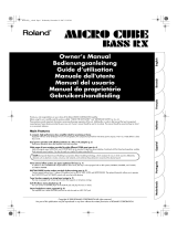 Roland MICRO CUBE BASS RX Le manuel du propriétaire